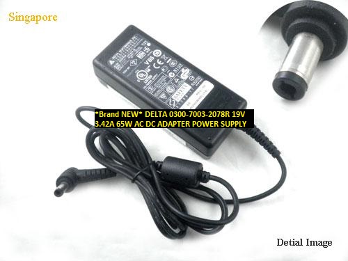 *Brand NEW* DELTA 0300-7003-2078R 19V 3.42A 65W AC DC ADAPTER POWER SUPPLY